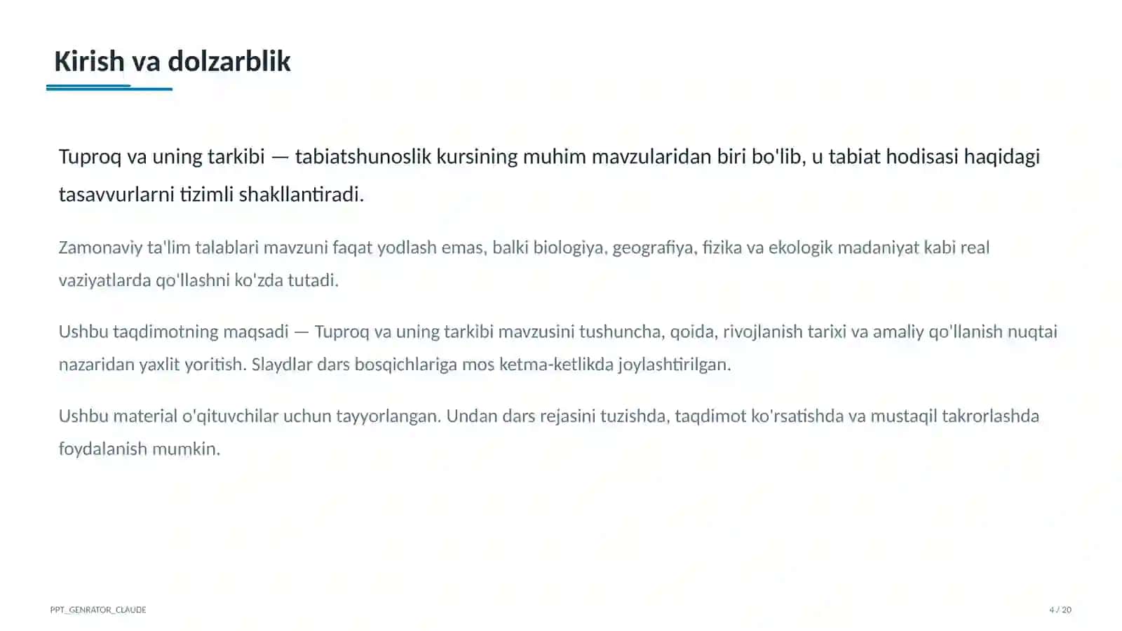 Tuproq va uning tarkibi (2-sinf) 4