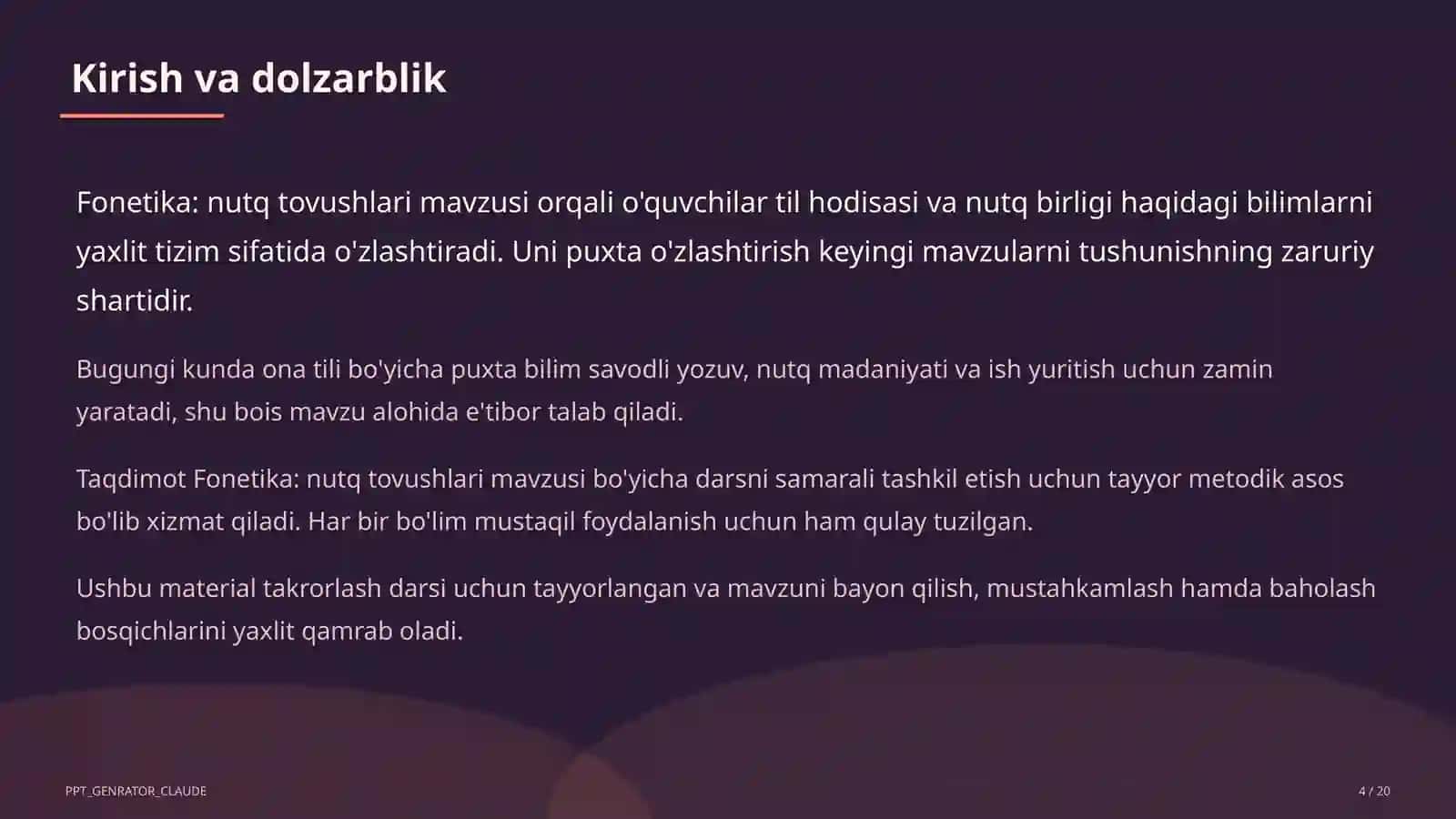 Fonetika: nutq tovushlari (5-sinf) 4