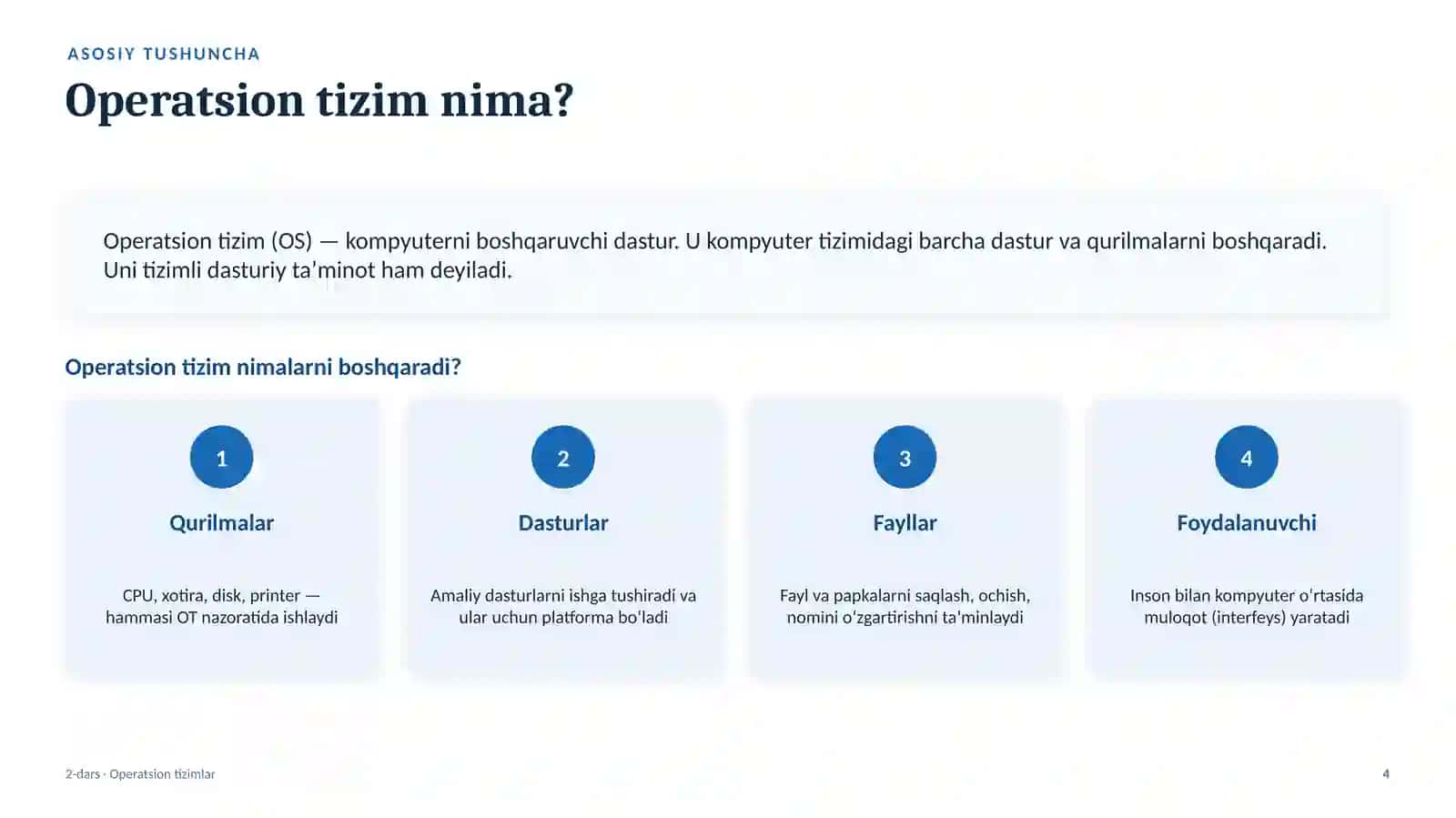 Operatsion tizimlar 4