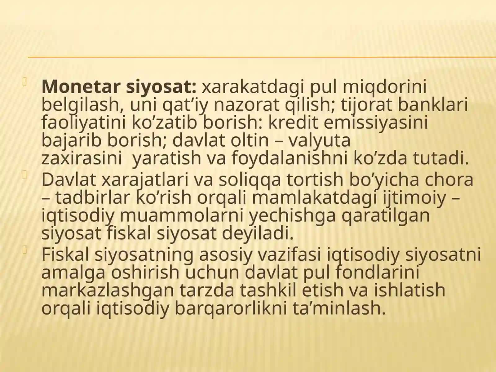 Monetar siyosat qoidalari 4