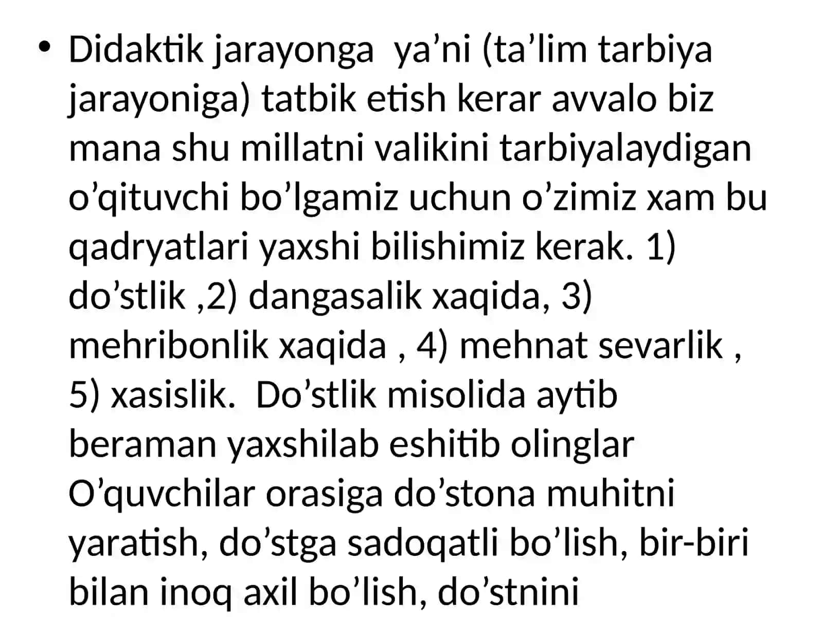 Xalq pedagogikasining didaktik imkoniyatlarini o‘quv-tarbiyaviy jarayonga tadbiq etish 4