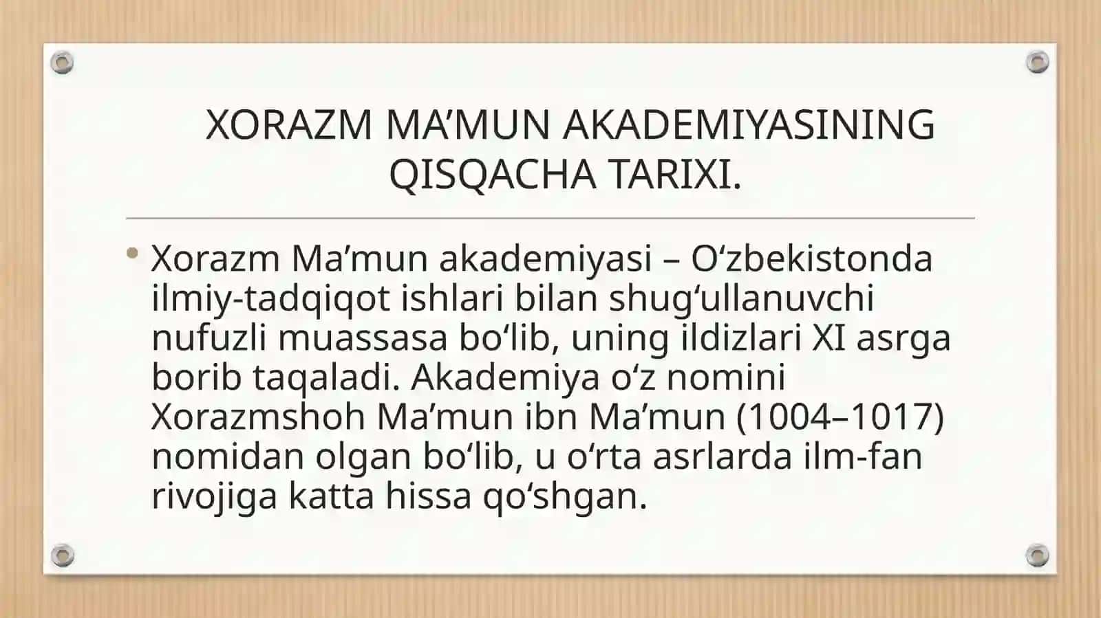 Xorazm Ma’mun akademiyasining 1000 yilligi MAVZUSIDA O’ZBEKISTON TARIXI MUZEYIGA SAYOHAT 4