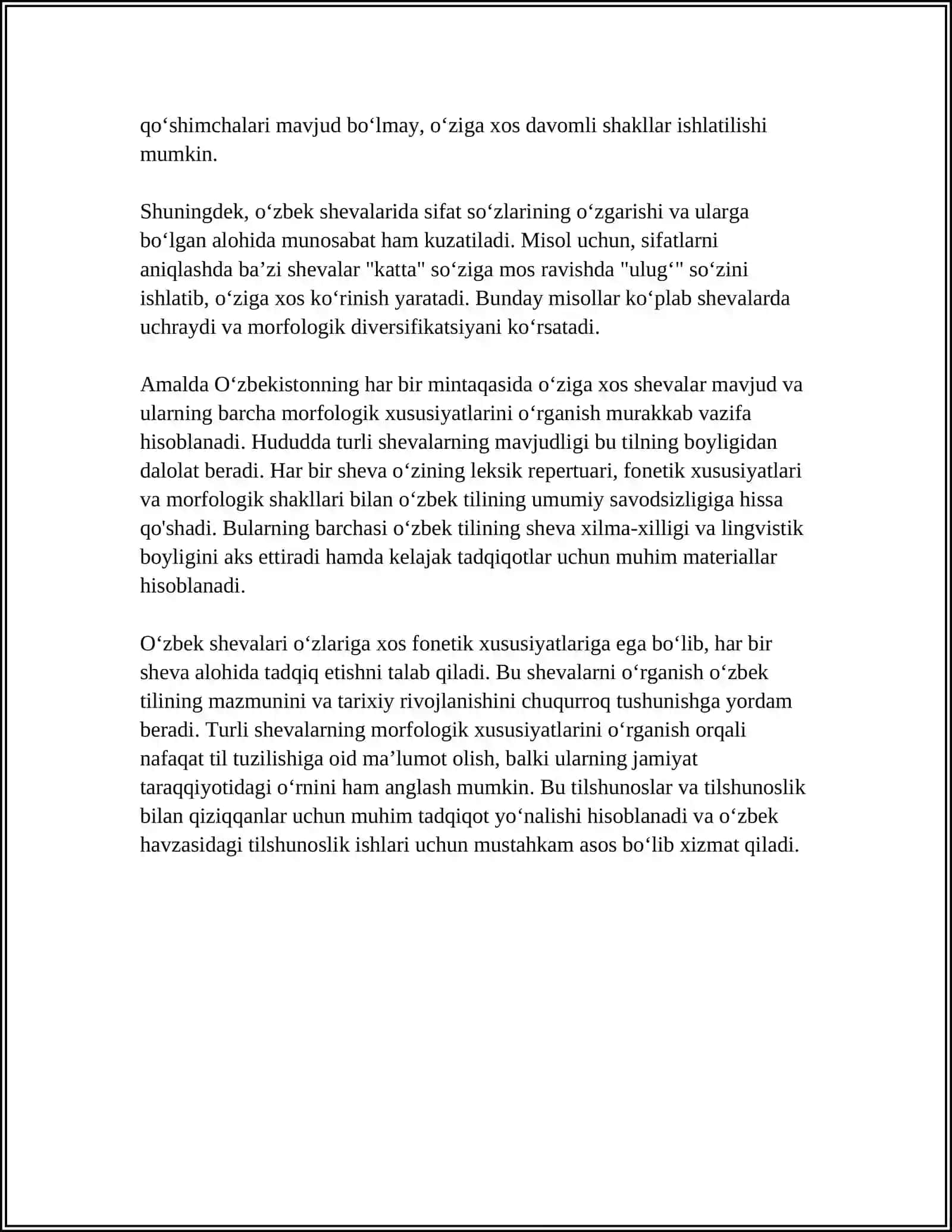 Oʻzbek Shevalarining Grammatik Xususiyatlari 4