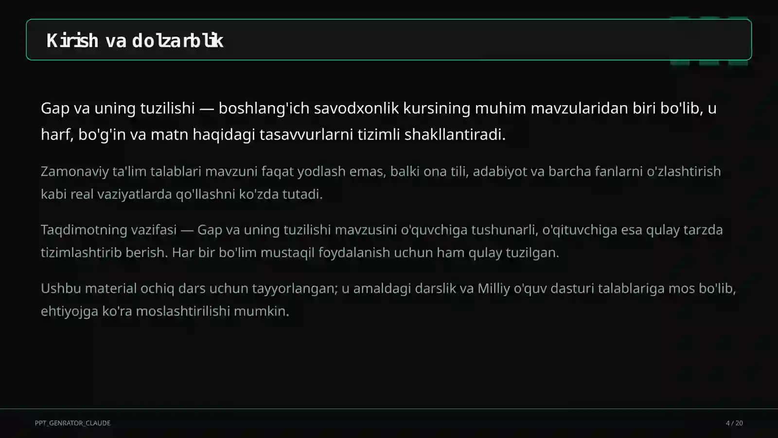 Gap va uning tuzilishi (1-sinf) 4