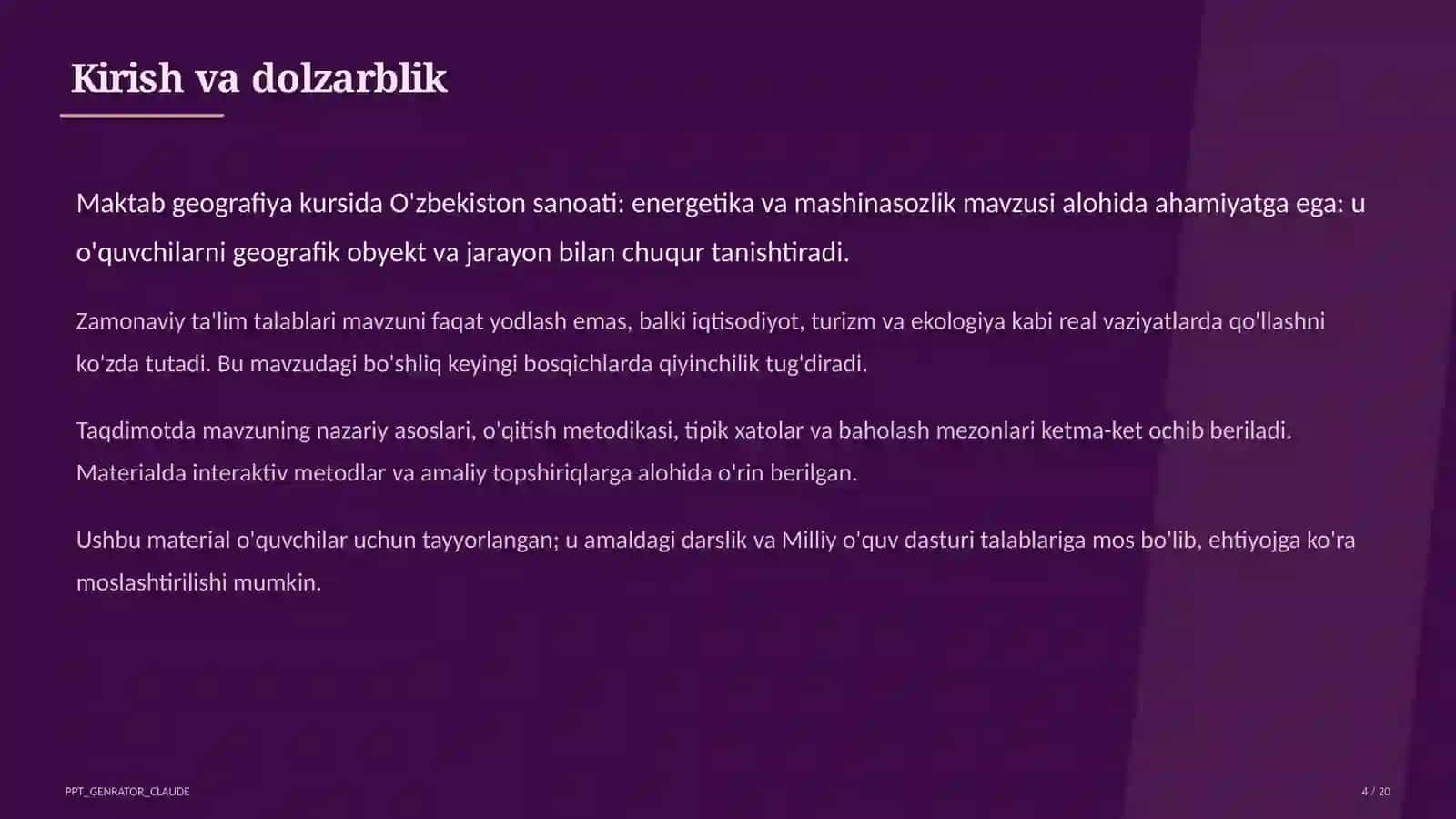 Geografiya (5–11) — o'quvchilar uchun 4