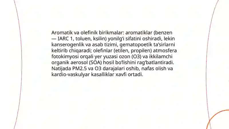 Neftni qayta ishlashda olinadigan avtomobil yoqilg‘isi sifatining atrof-muhitga bog‘liqligi 4