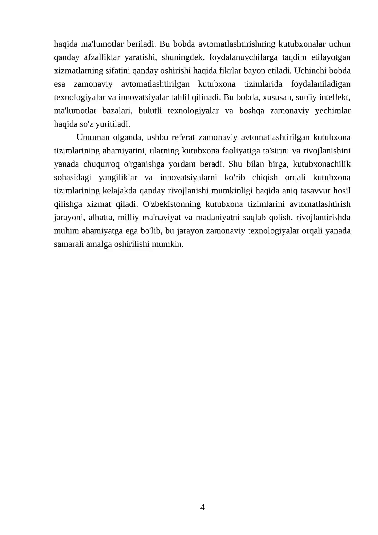 Zamonaviy avtomatlashtirilgan kutubxona tizimlari haqida asosiy ma’lumotlar 4