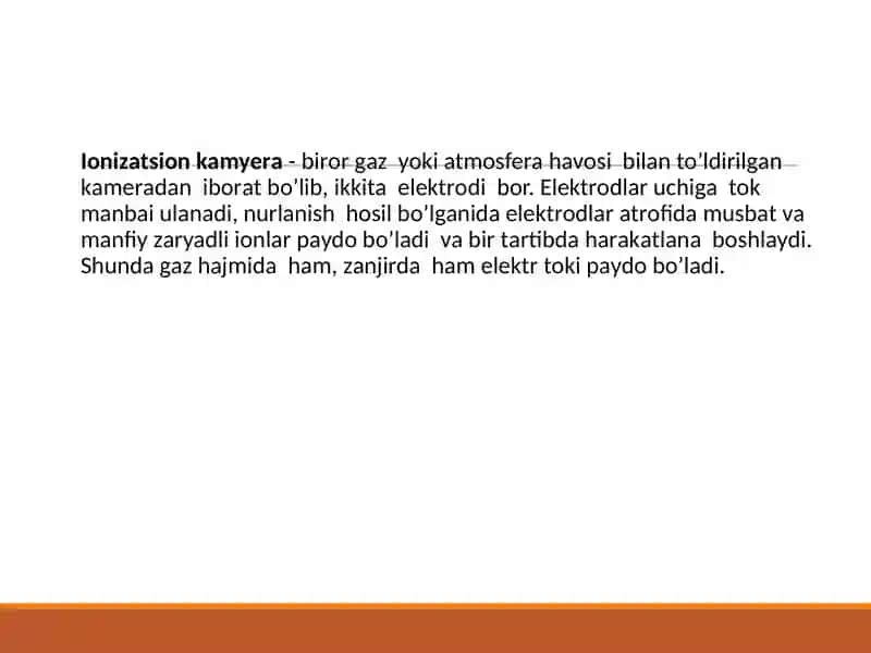 DOZIMETRIYA METODLARI.DOZIMETRIK ASBOBLAR TASNIFI 4