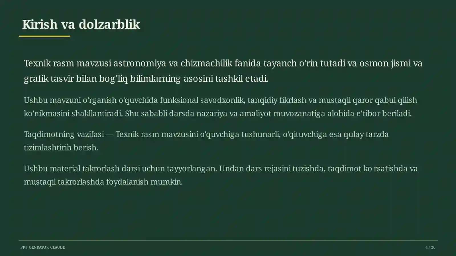 Texnik rasm (8-sinf) 4