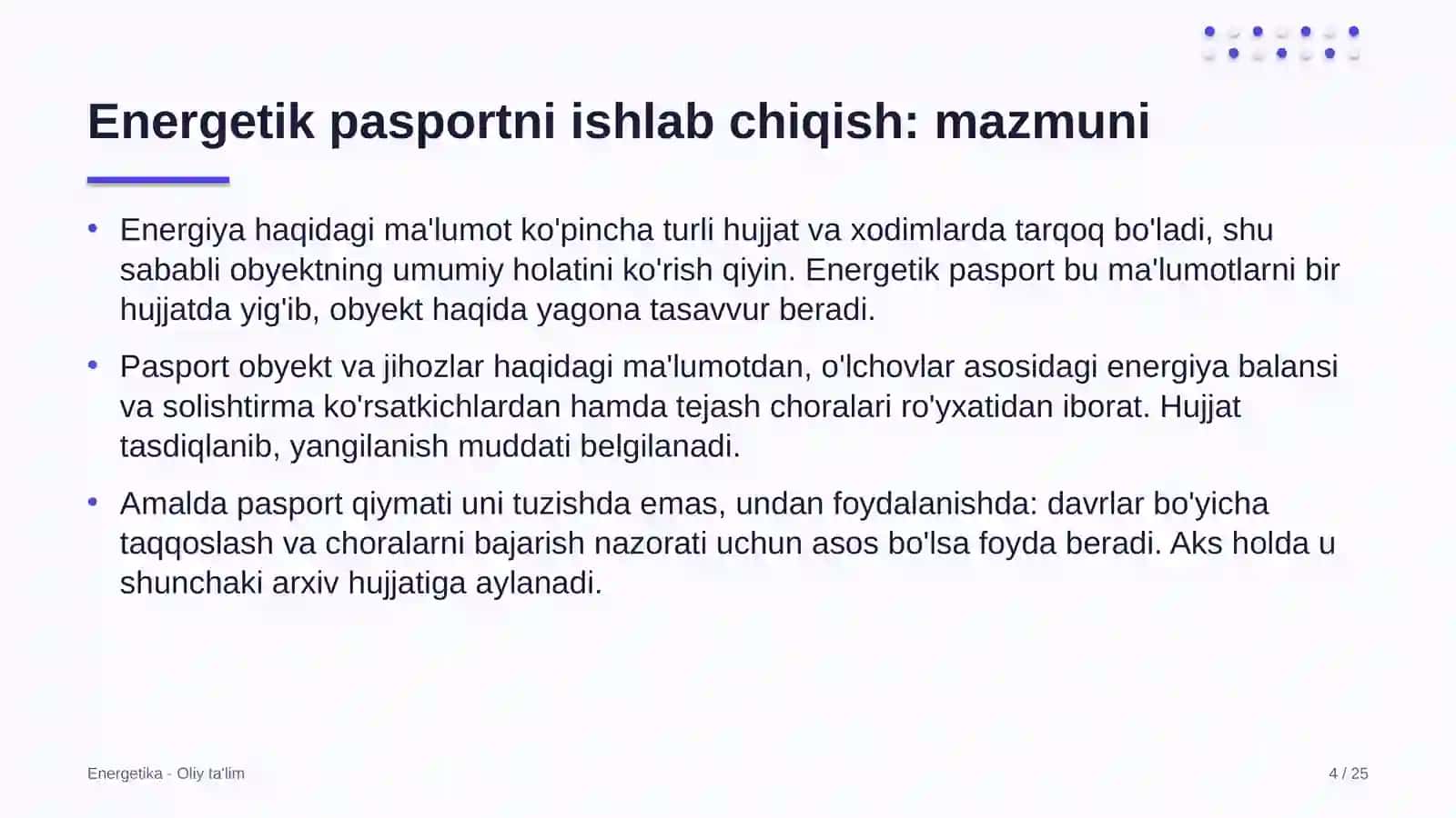 bolalar turizmida energetik pasportni ishlab chiqish 2934 4