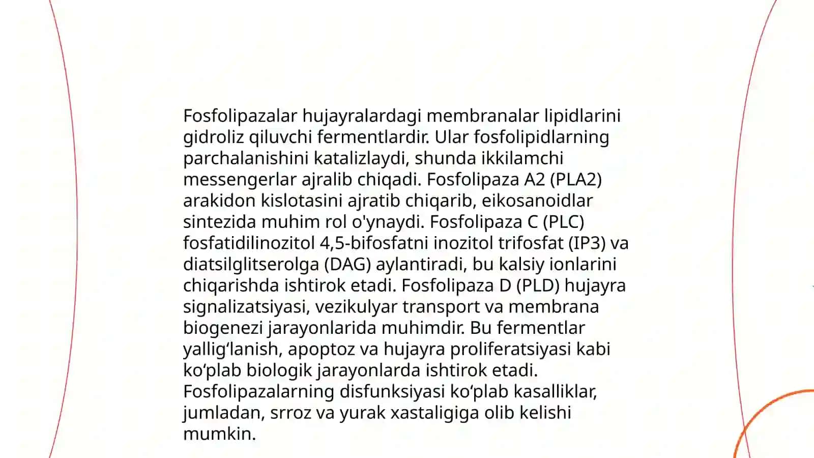 Fosolipazalar va ularning taʼsir qilish mexanizmi.Mikroorganizmlar fiksatsiya sining baʼzi bir xususiyatlari 4