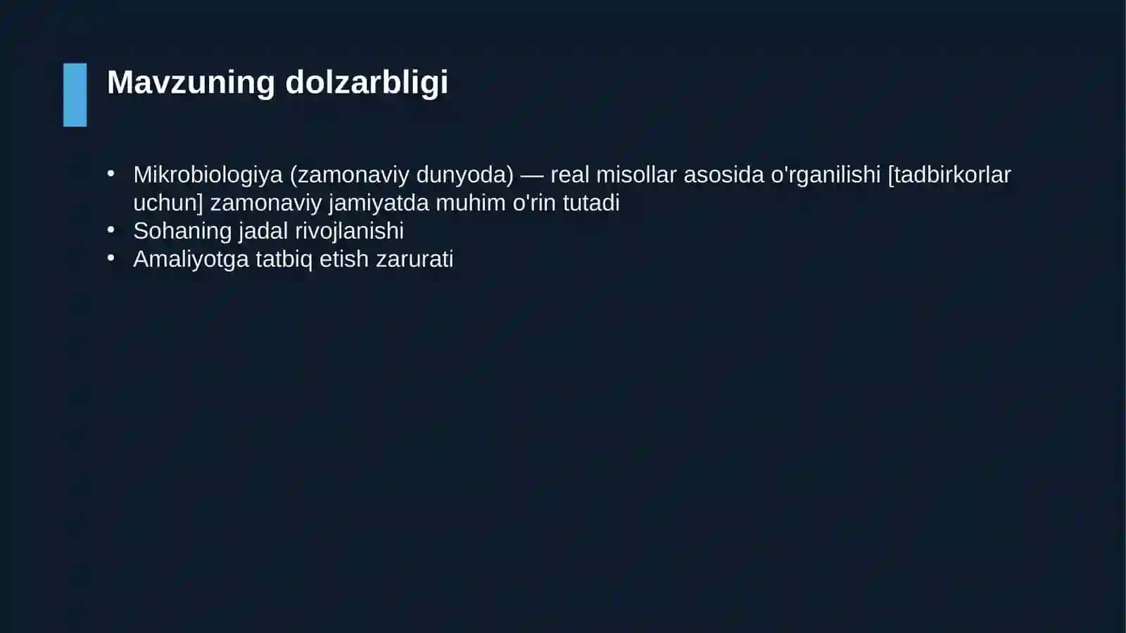 Mikrobiologiya (zamonaviy dunyoda) — real misollar asosida o'rganilishi [tadbirkorlar uchun] 4