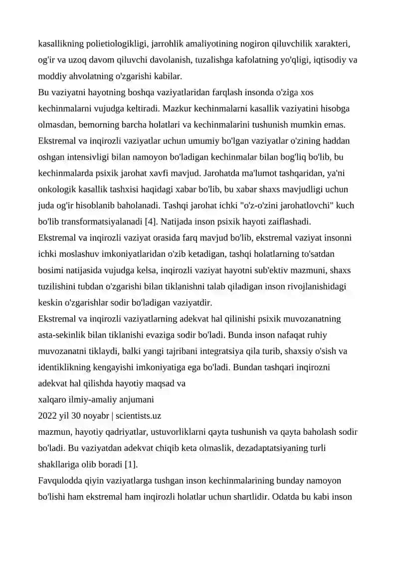 ONKOLOGIYADA REABILITATSIYA USULLARINI O‘ZIGA XOSLIGI 4