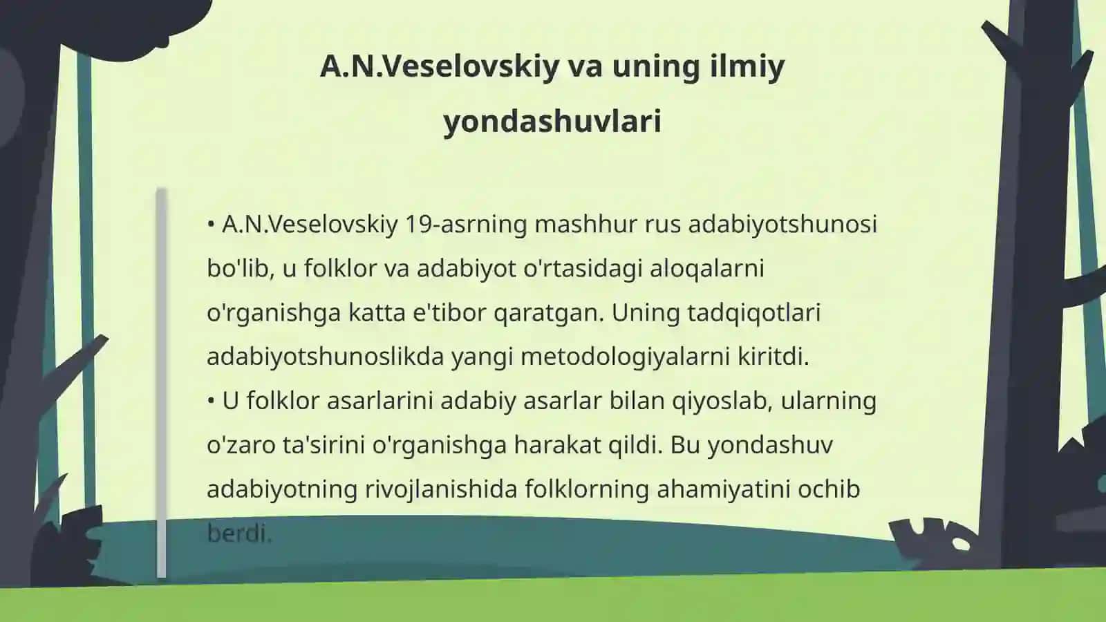 Jahon adabiyotini qiyosiy-tarixiy oʻrganish va A.N.Veselovskiy tadqiqotlari 4
