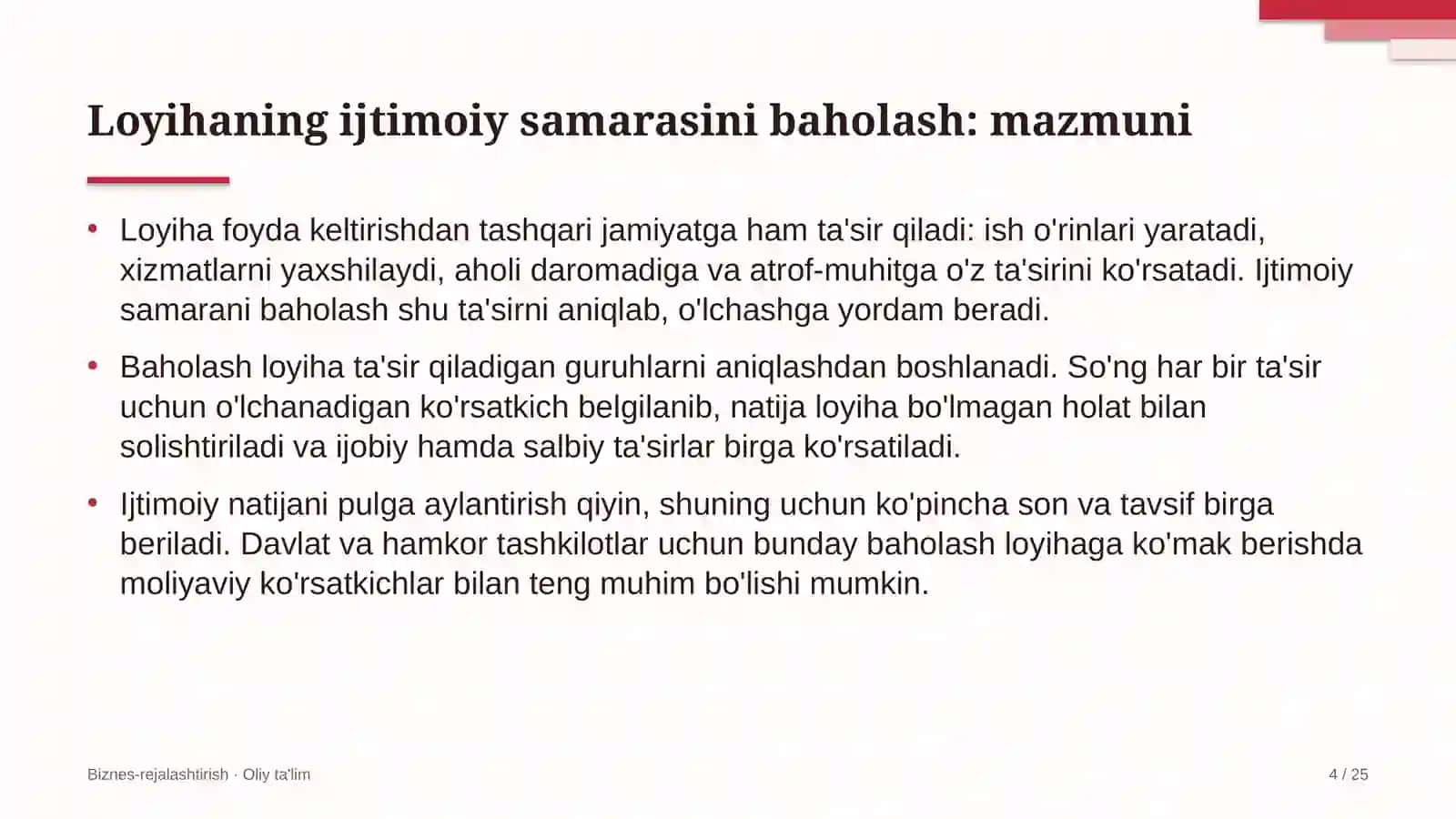 santexnika montaj ishlarida loyihaning ijtimoiy samarasini baholash 6173 4