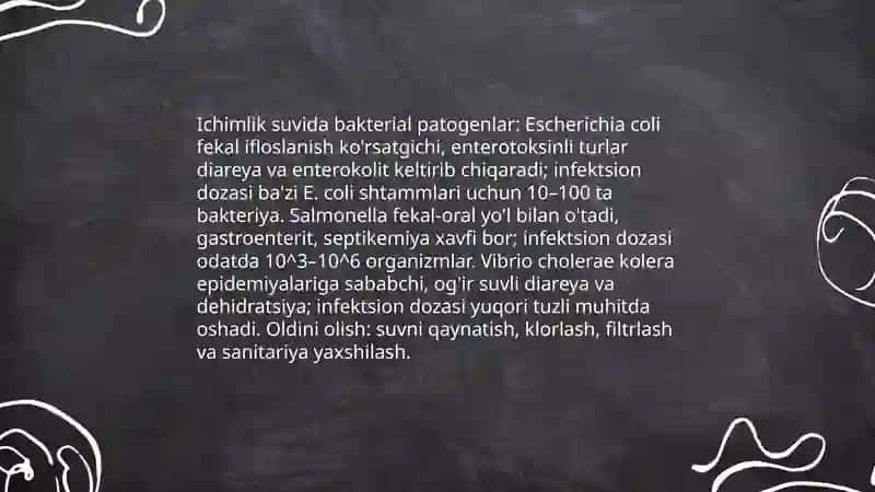 Ichimlik suvining biologik ifloslanishi 4