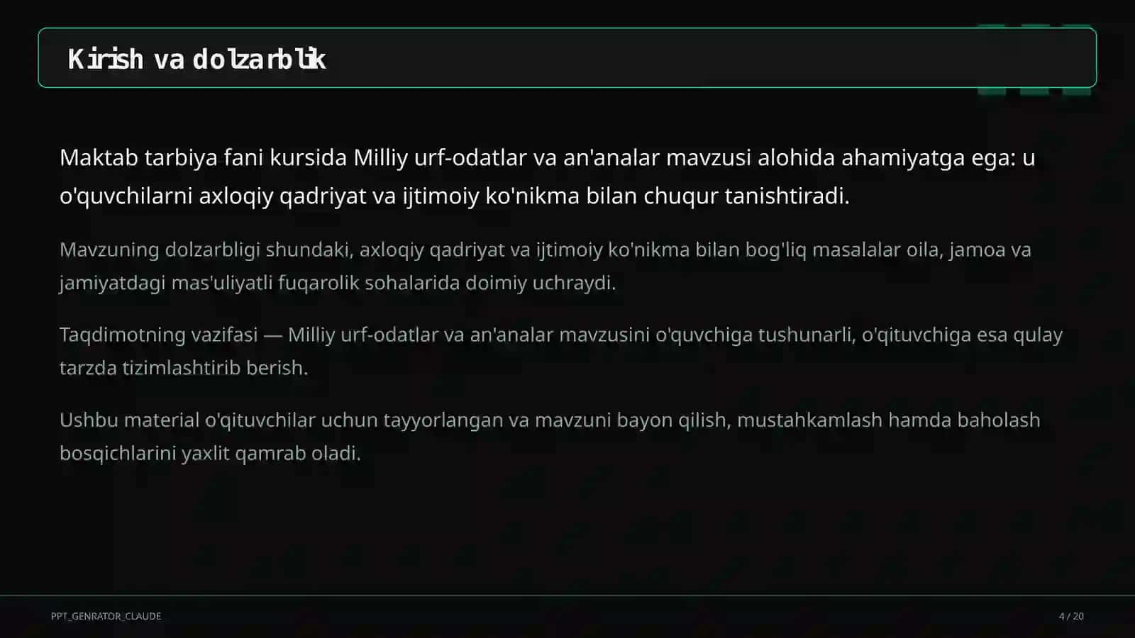 Milliy urf-odatlar va an'analar (5-sinf) 4