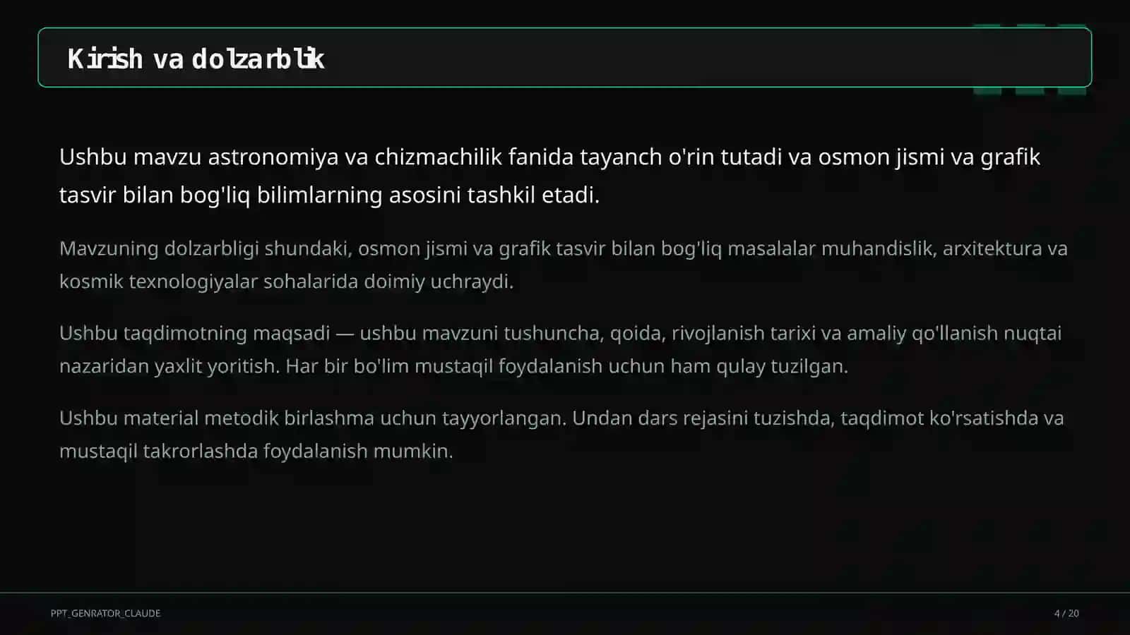 Quyosh sistemasi: sayyoralar va ularning yo'ldoshlari (9-sinf) 4