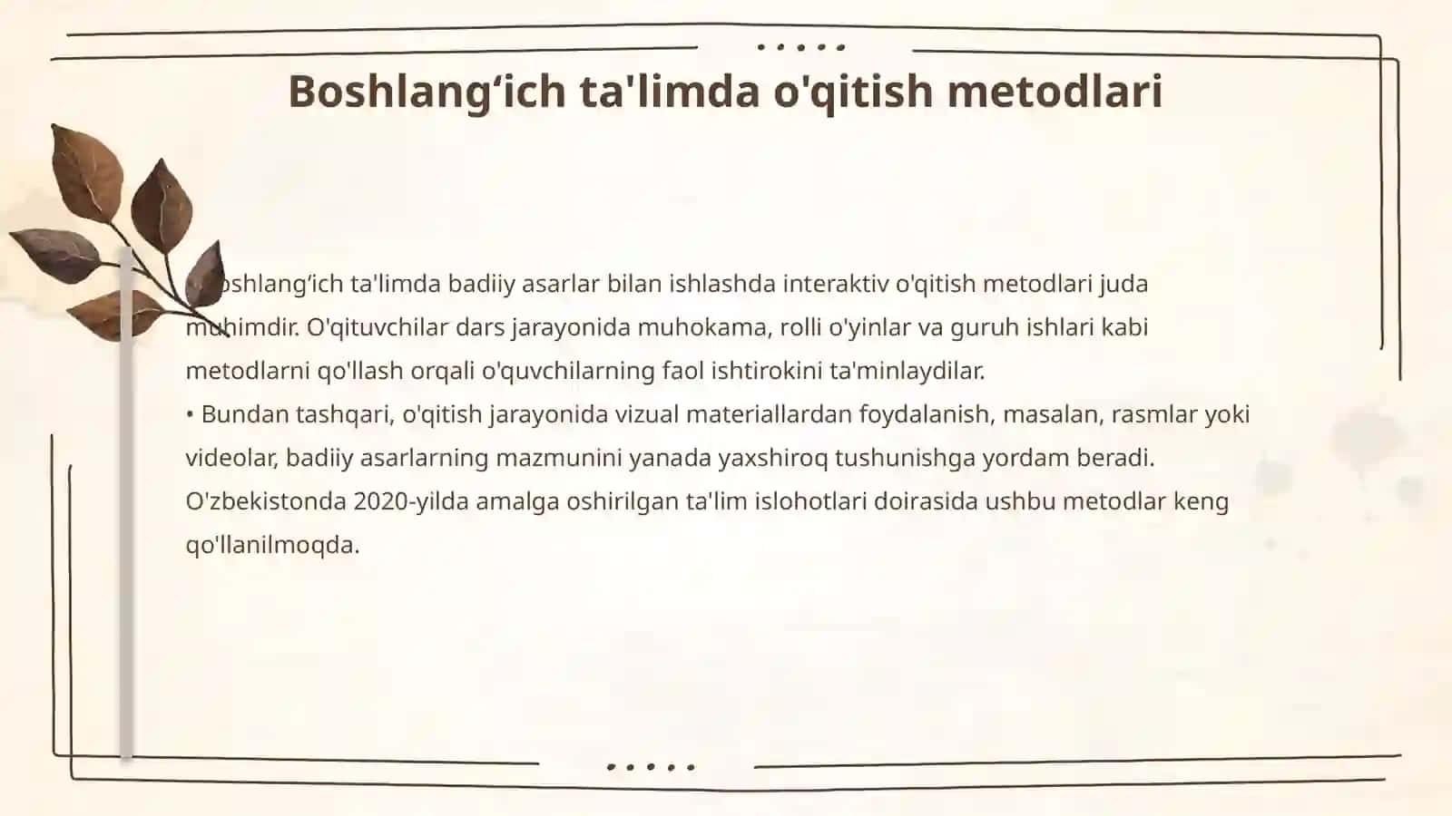 Badiy asarlar ustida ishlash texnologiyalari 4