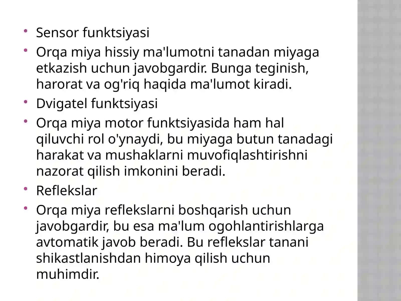 Orqamiya nerv to'qimalari va tayanch hujayralar 4