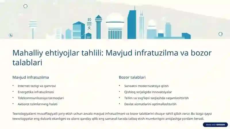 Tarmoqlarga zamonaviy chet el texnologiyalarini kiritish: Imkoniyatlar va chaqiriqlar 4