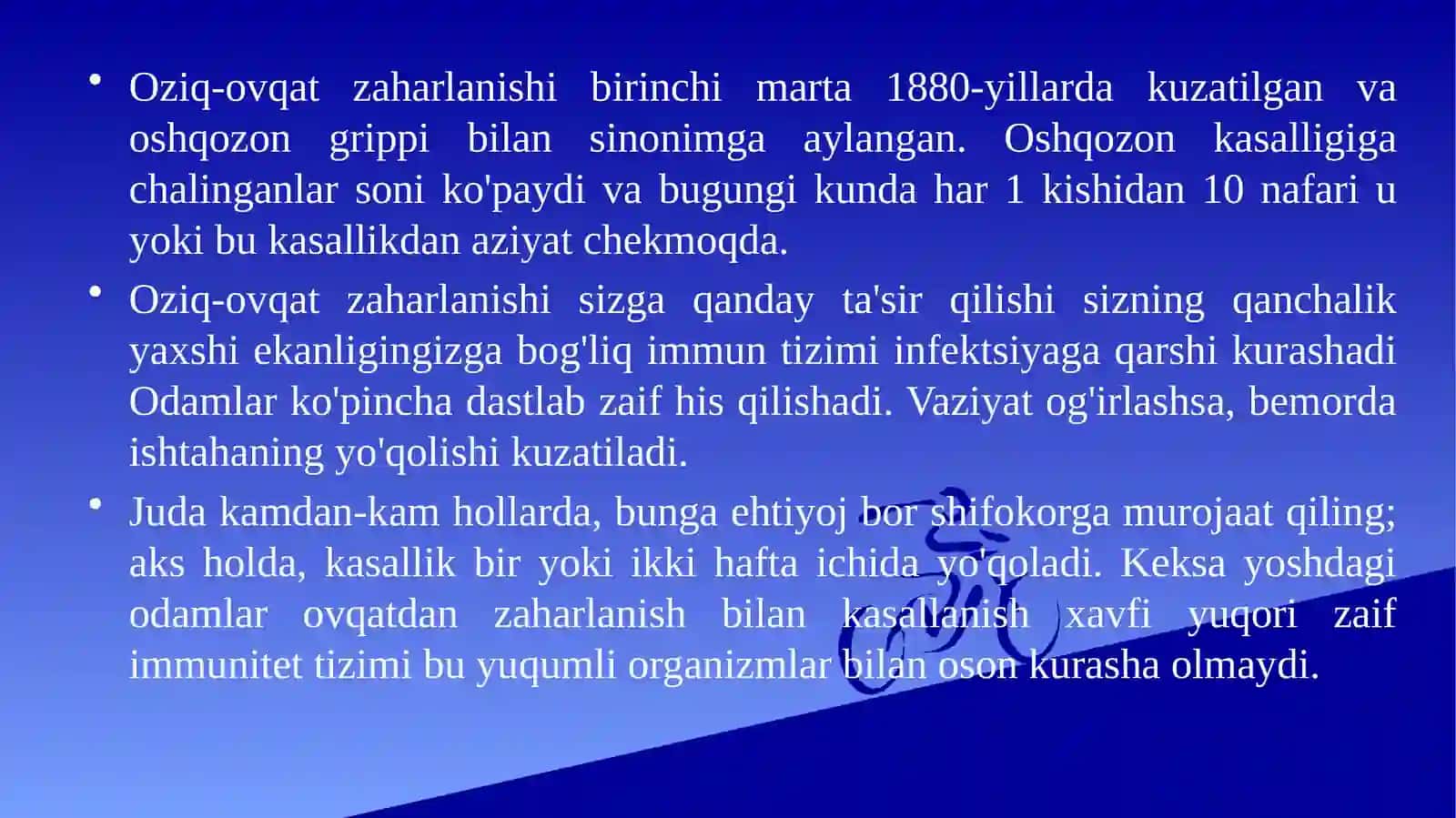 Ovqatdan zaharlanishlar va ularni oldini olish choralari 4