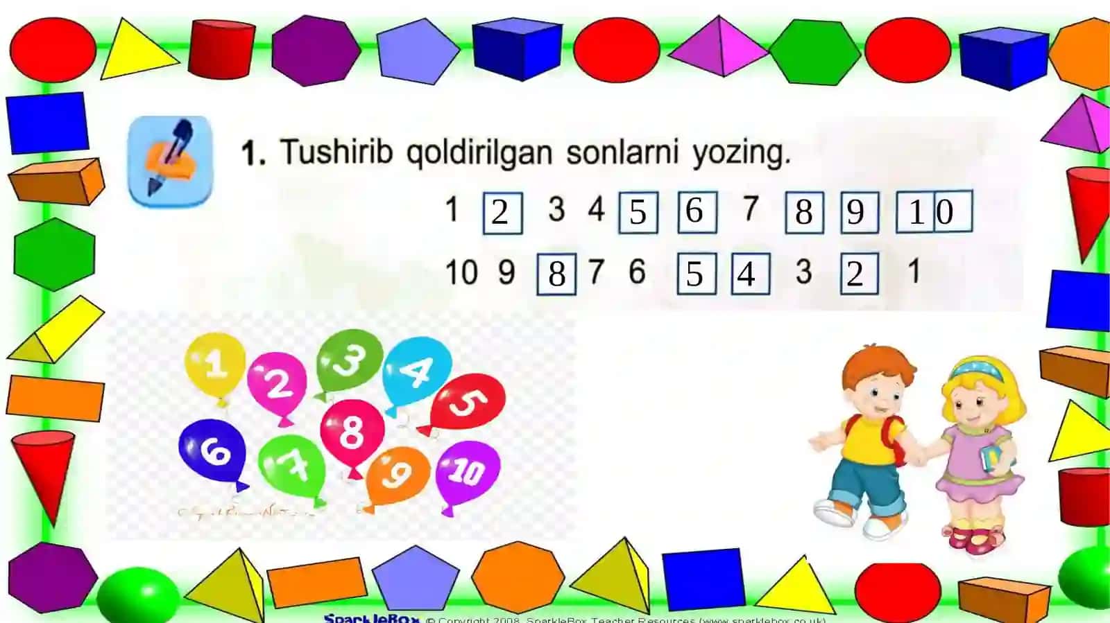 1dan 10gacha bo‘lgan sonlar mavzusi 4