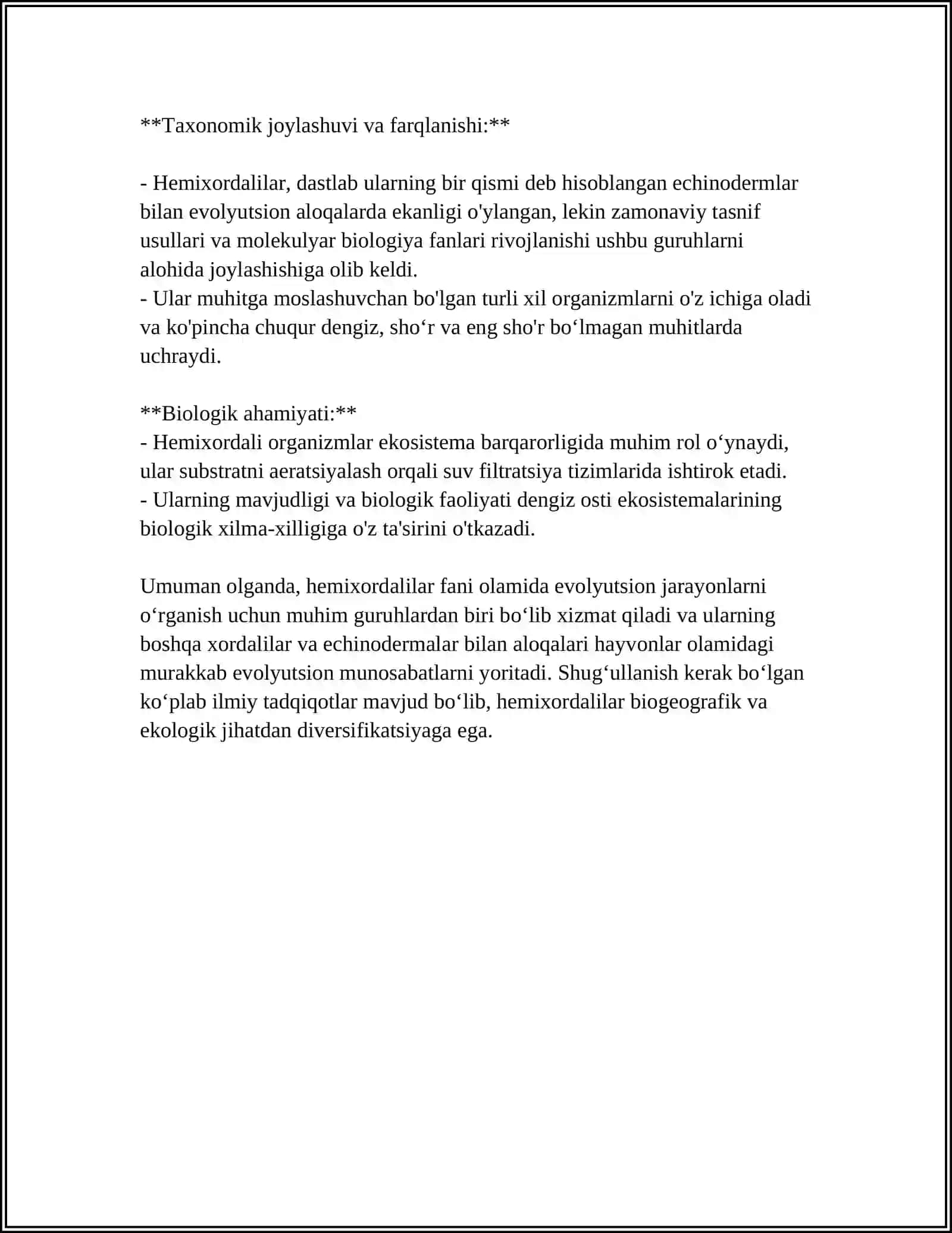 CHALA XORDALILAR TIPI - HEMICHORDATA 4