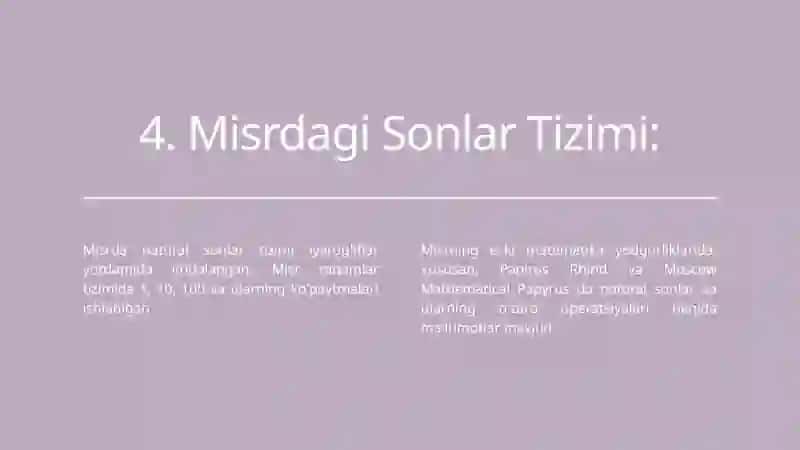 Natural son va nol tushunc vujudga kelishi tarixini o'rganish 4