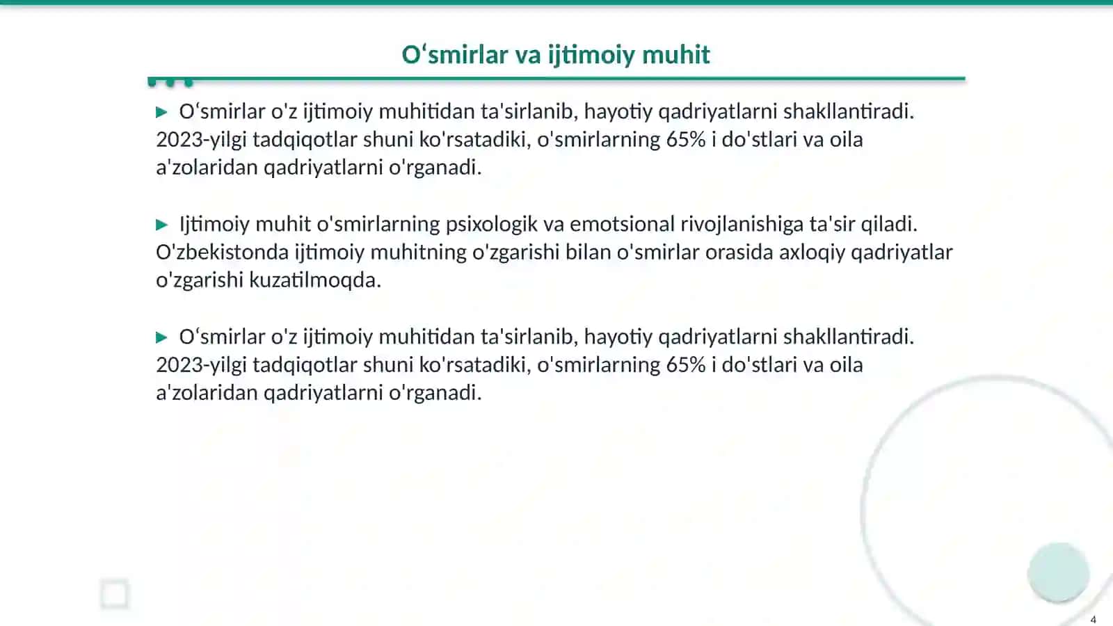 Oʻsmirlarda hayotiy qadriyatlarni faollashtirish 4