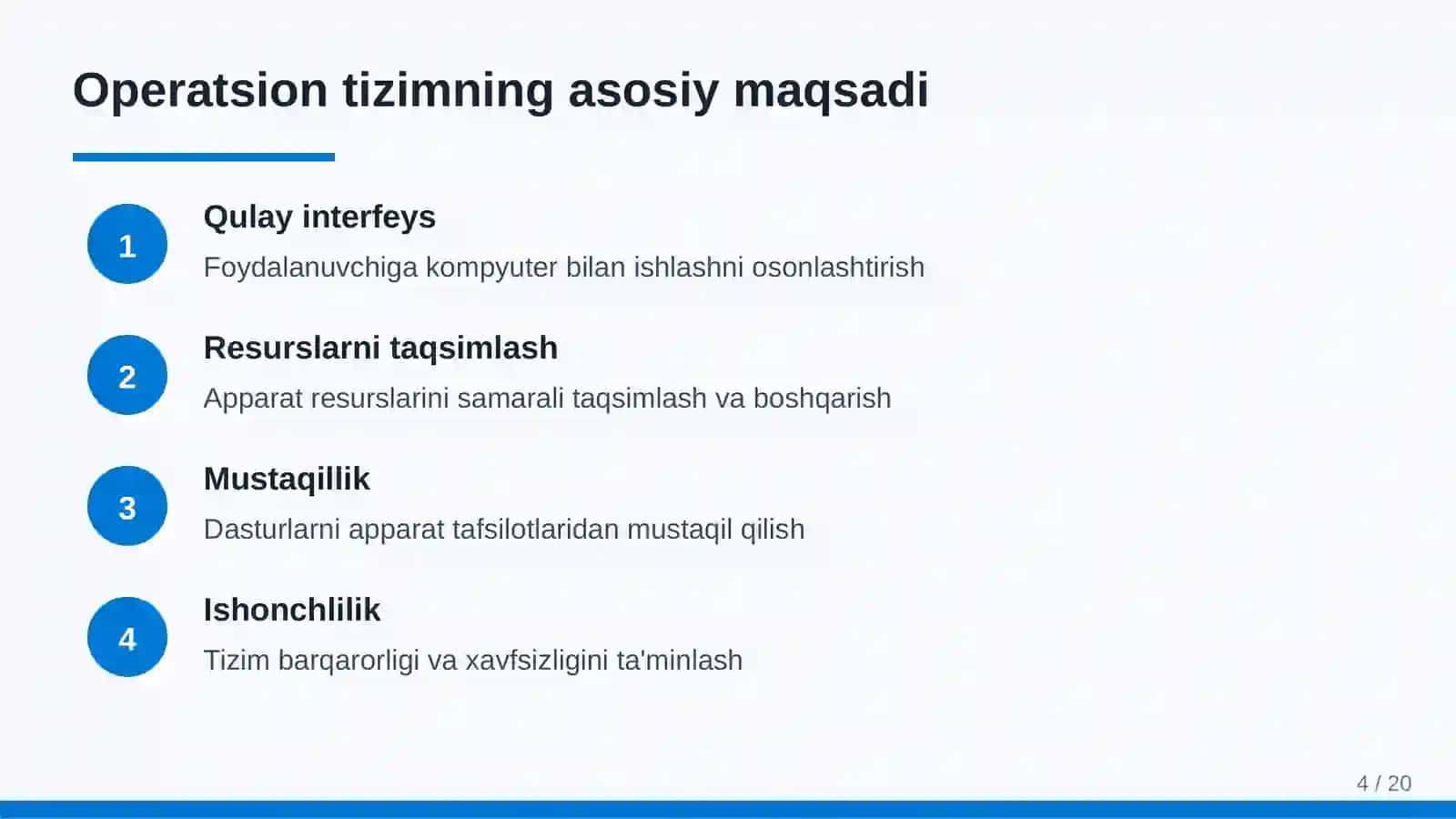 Operatsion tizimlar 4