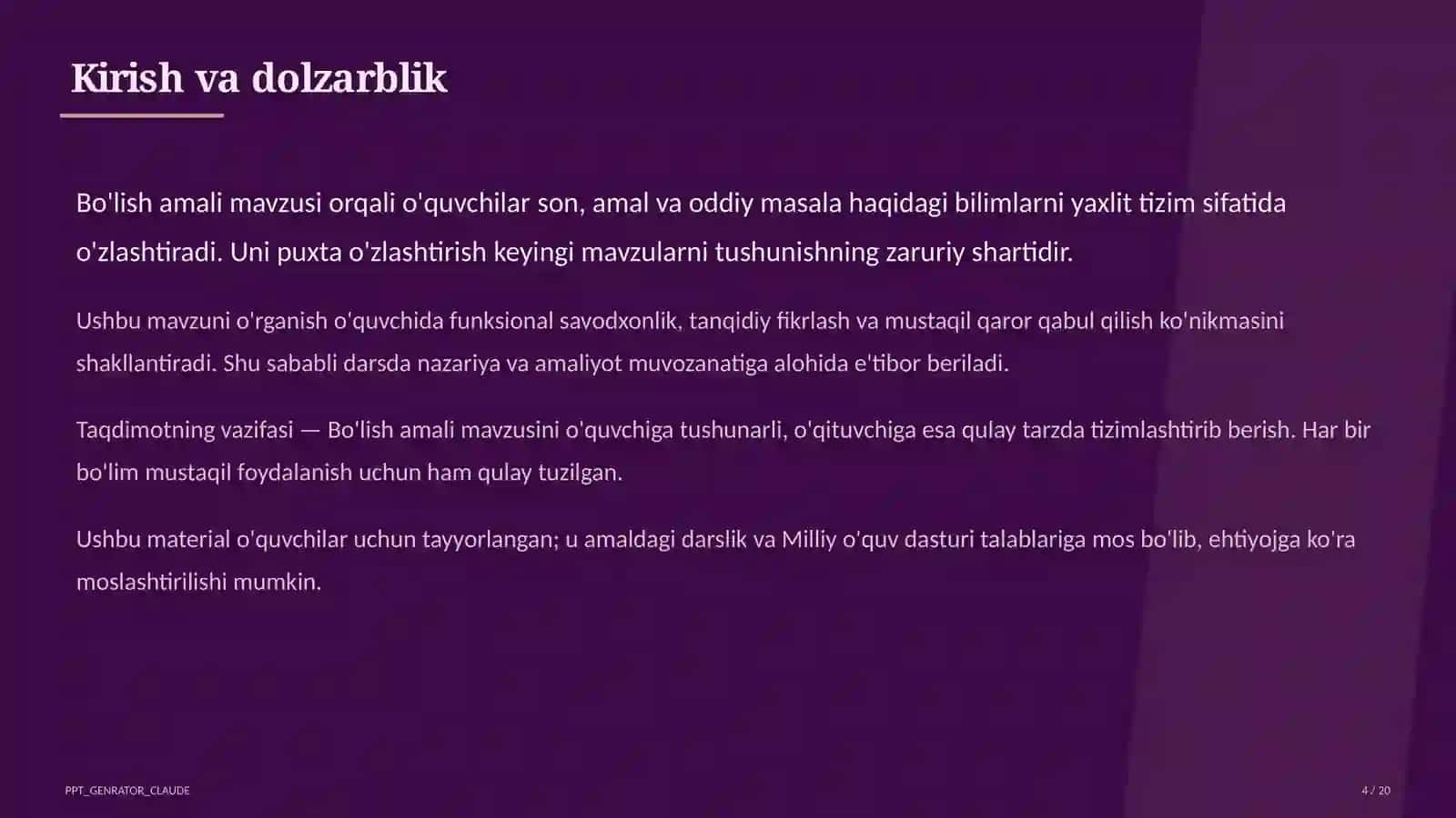 Bo'lish amali (2-sinf) 4