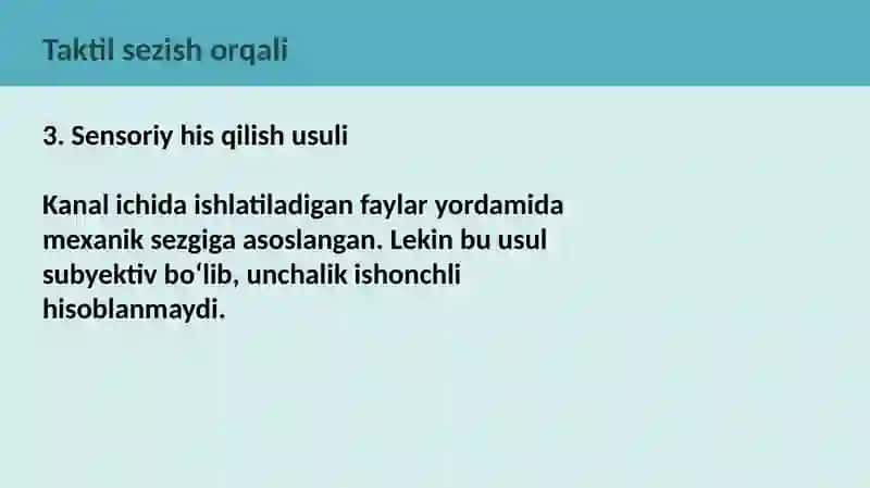 Ildiz kanalini ishchi uzunligini aniqlash usullari. Ildiz kanalini apikal-koranal kengaytirish usullari. 4