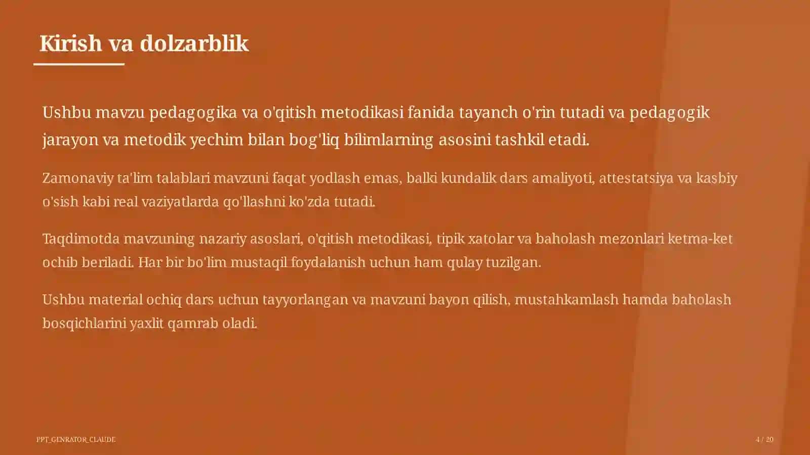 O'qituvchining nutq madaniyati va pedagogik muloqot 4