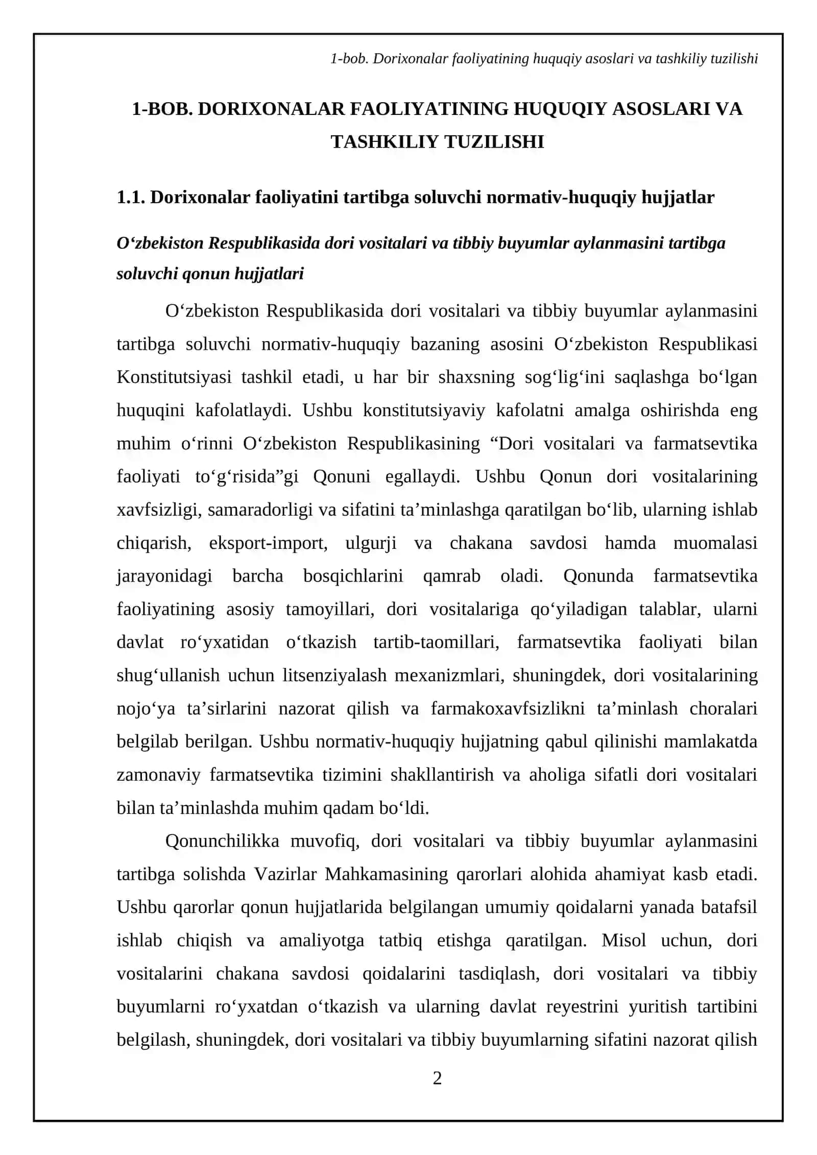 Dorixonalarning tuzilishi va uning vazifalari 4