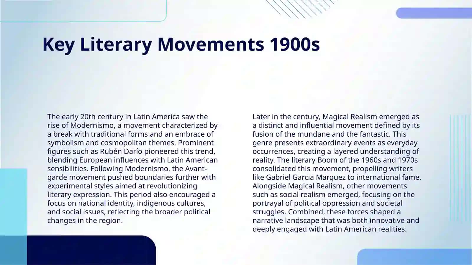 LATIN AMERICAN LITERATURE OF 20 TH CENTURY. WORKS OF GABRIEL GARCIA MARQUEZ. ENGLISH LITERATURE 1930-1940 4