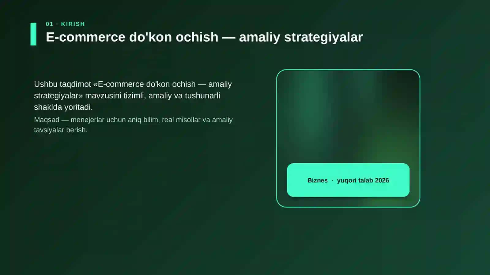 E-commerce do'kon ochish — amaliy strategiyalar 4