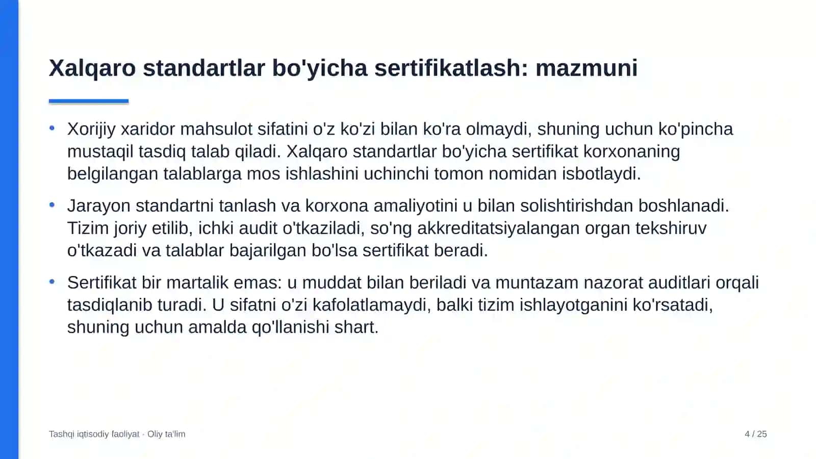 Lift xo'jaligida xalqaro standartlar bo'yicha sertifikatlash 4