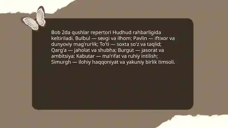 Lison ut-tayr” dostonining boblar bo‘yicha tavsifi 4