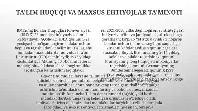 Bolalar Nogironligi va Sog'liqni Saqlash 4