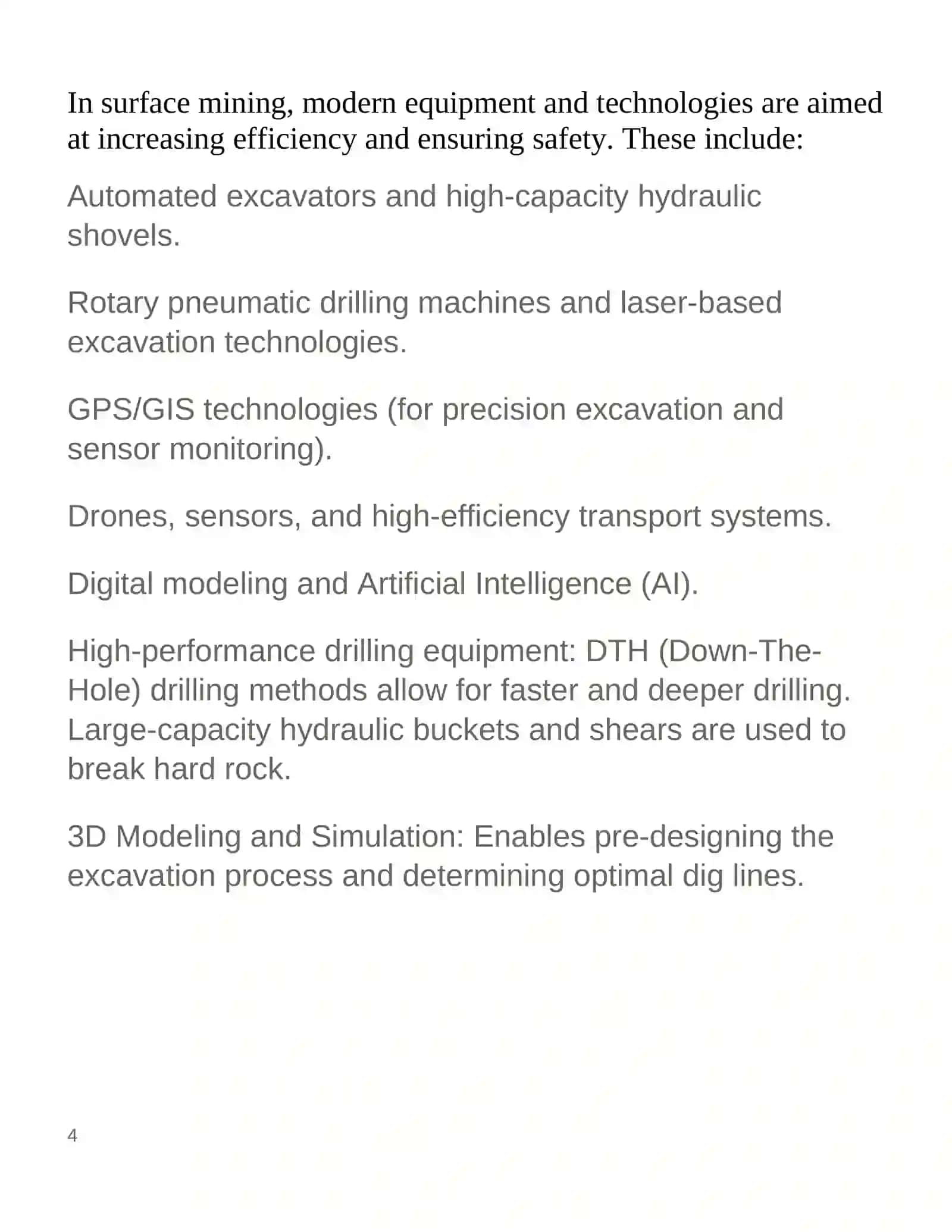 Surface Mining Technologies 4