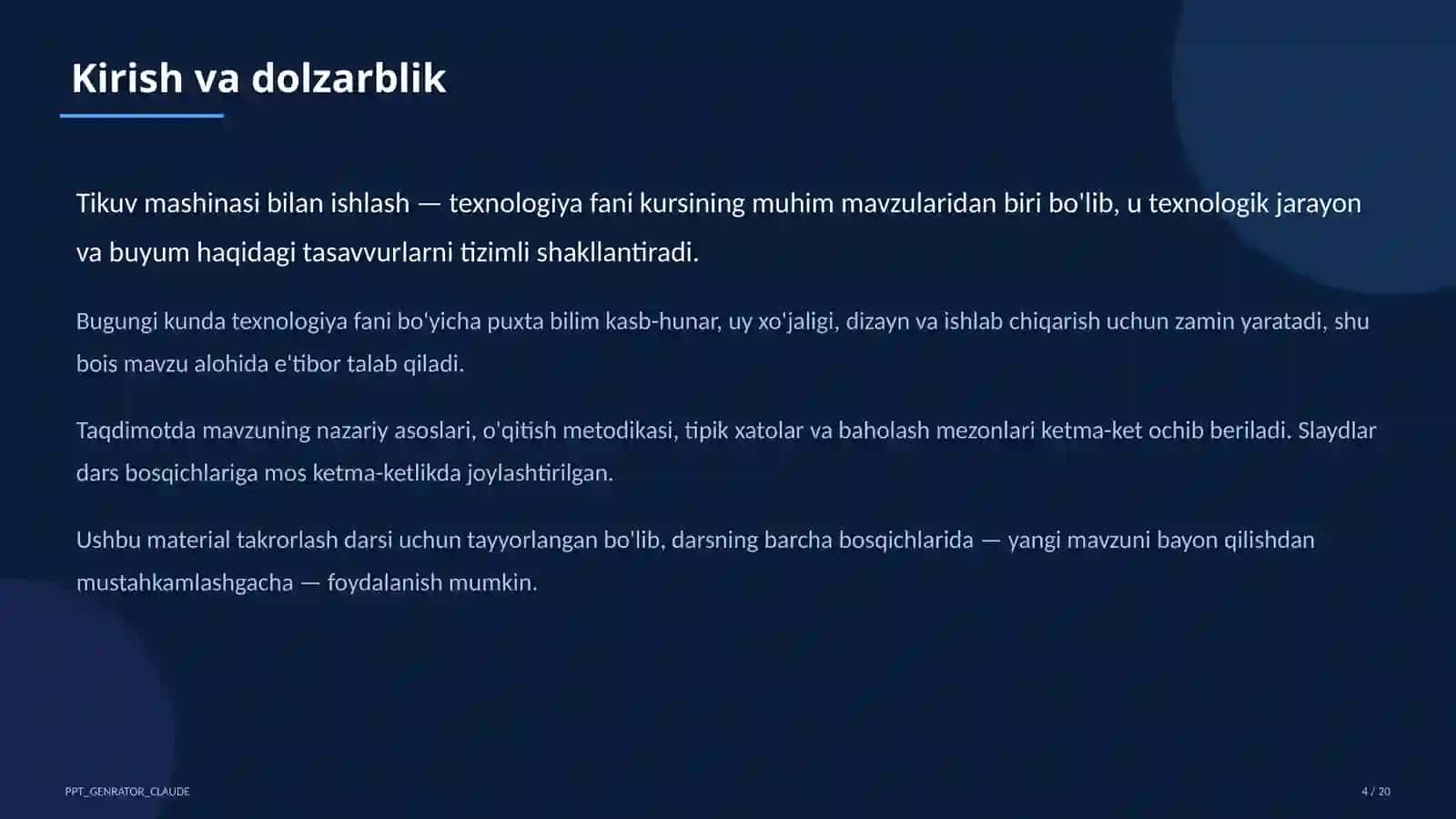 Tikuv mashinasi bilan ishlash (6-sinf) 4