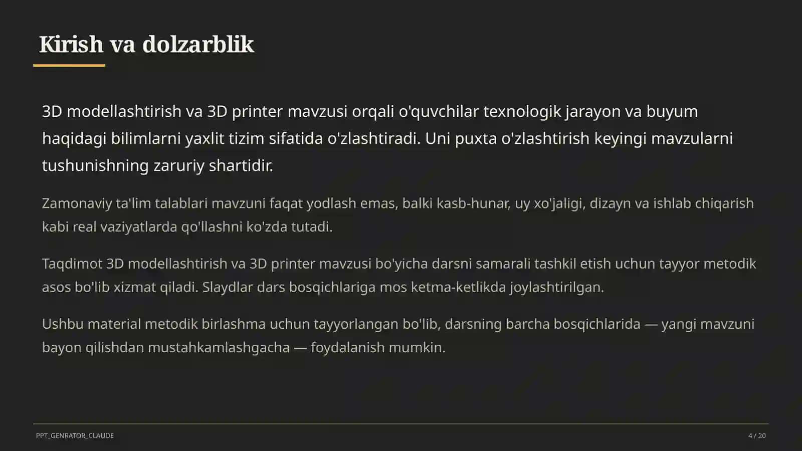 3D modellashtirish va 3D printer (10-sinf) 4