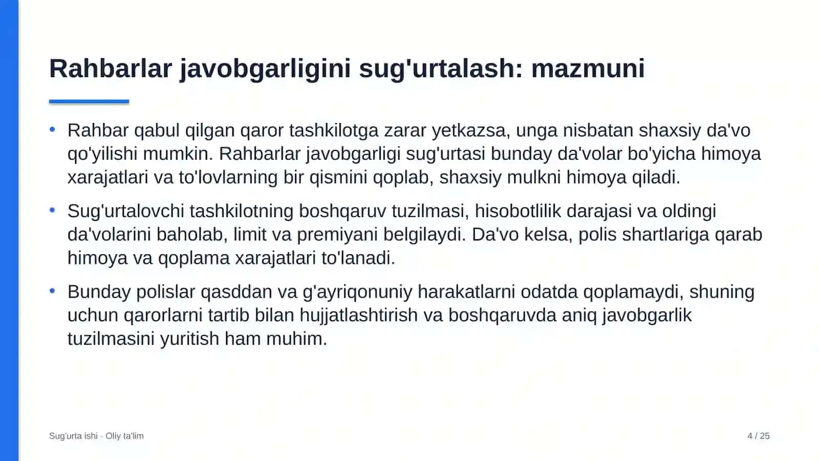 temir beton buyumlari zavodlarida rahbarlar javobgarligini sug'urtalash 3324 4