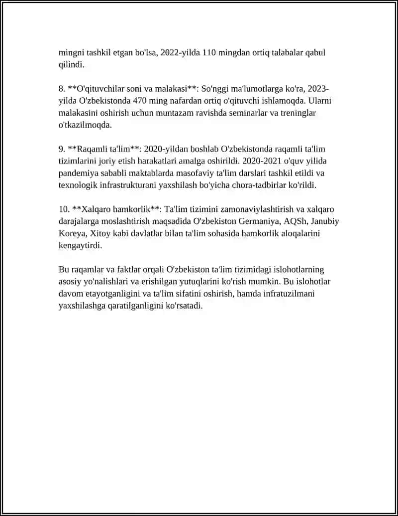 ÔZBEKISTONDA AMALGA OSHIRILOYOTGAN IJTIMOIY MANAVIY ISLOHATLAR 4