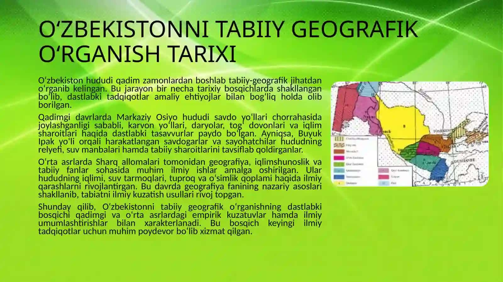 O‘ZBEKISTON TABIIY GEOGRAFIYASI VA EKOLOGIK MUAMMOLARI 4