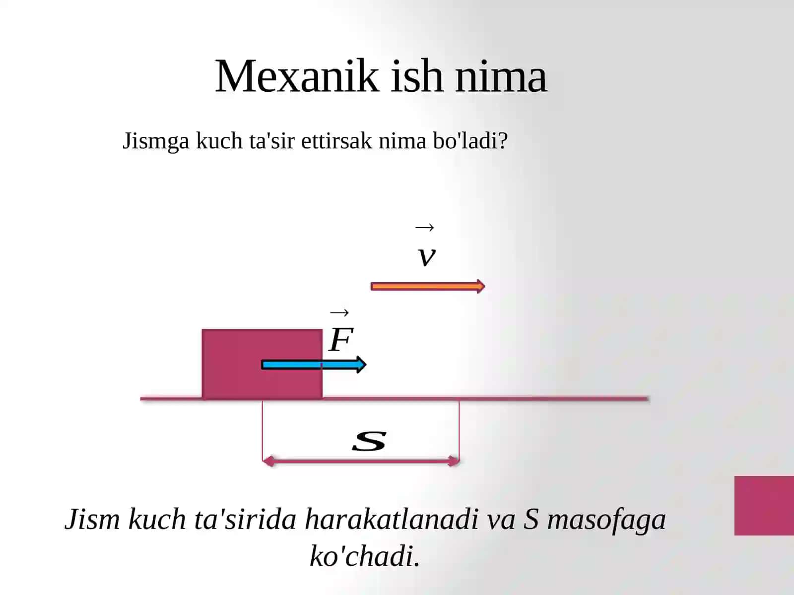 Fizika - Mexanik ish (7-sinf) 4