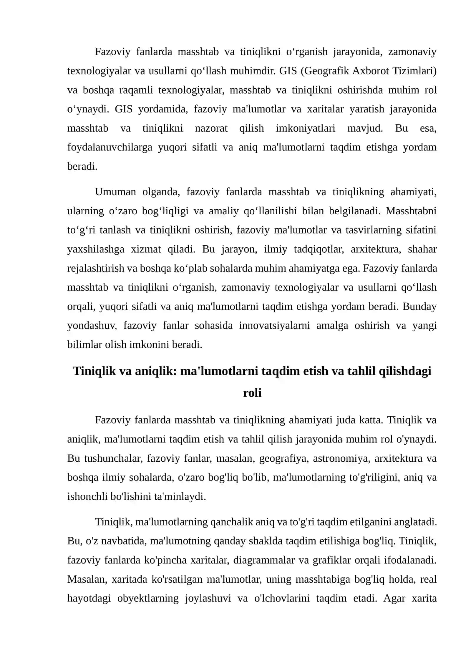 Fazoviy fanlarda masshtab va tiniqlikning ahamiyati 4
