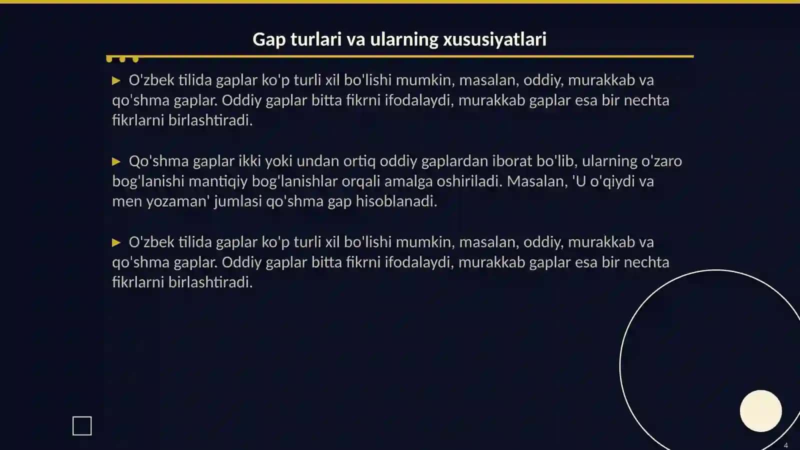 Gap haqida maʼlumot 4