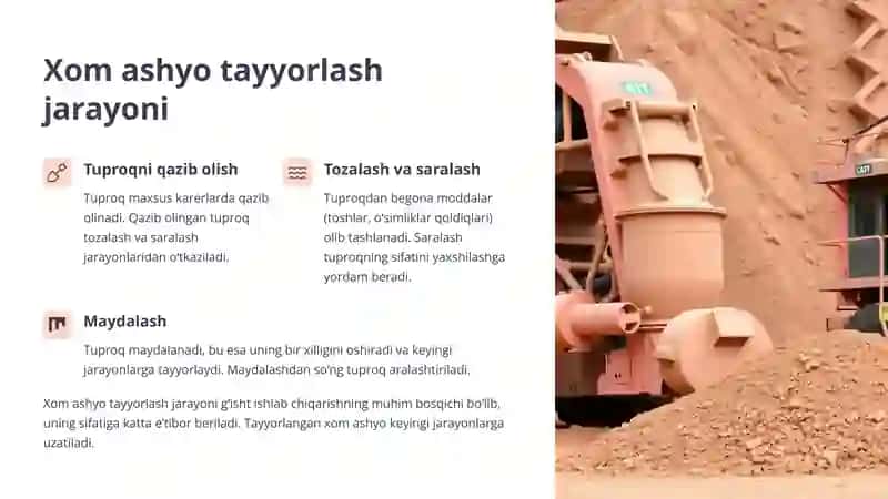 Gʻisht ishlab chiqarish texnologiyalari 4
